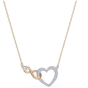 Swarovski Swarovski Infinity Heart Necklace - White - Mixed Metal Finish